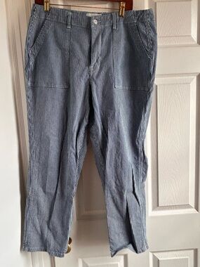 Women’s  Blue Pinstripe Casual Pants